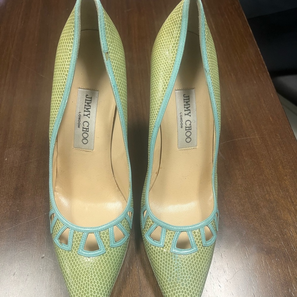 Jimmy Choo Green and Blue Women's Shoes